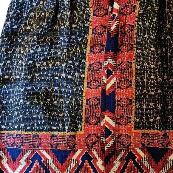 Twelfth Street By Cynthia Vincent Strapless Dress Size 6 Red Black Blue Multi - Picture 7 of 8